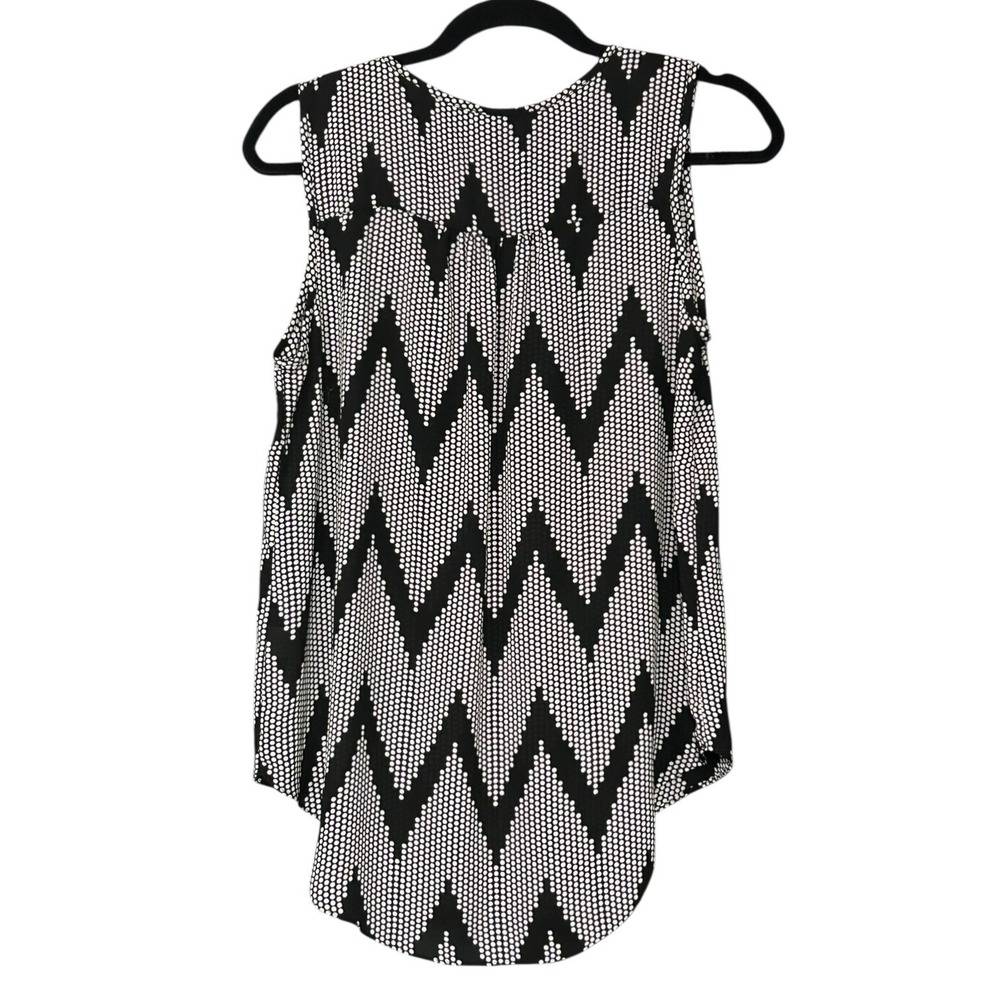 Sami & Jo Tank Top Womens Size M Black and White Blouse Lightweight Relaxed Fit - Picture 2 of 10